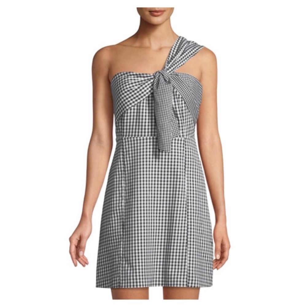 Sam Edelman - One shoulder Gingham mini dress